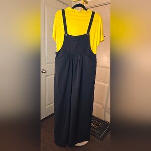 Black Wide Leg Overalls Labelled  2x